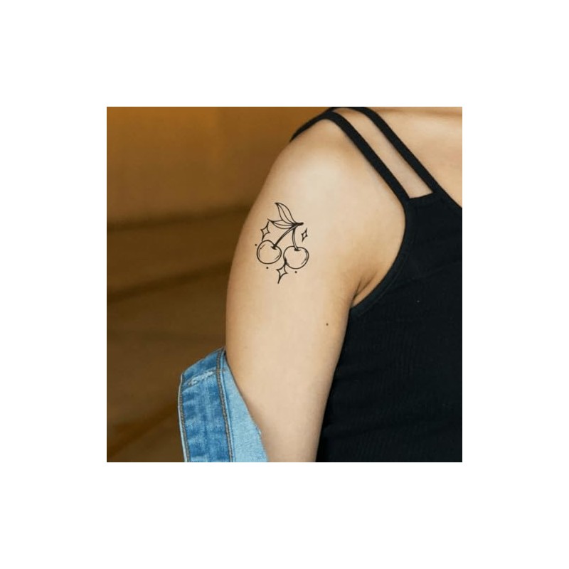 Cherry Tattoo Temporalis® Temporary Tattoo Vegan and Waterproof Ink EU