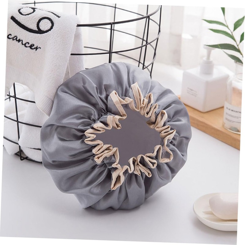 MERRYHAPY Double-layer Thicken Bath Cap Shower Hat for Adults Elastic