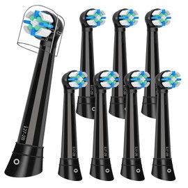 Replacement Heads Compatible with Oral B iO 3 4 5 6 7 8 9 10 Series Electric Toothbrush,Toothbrush Heads Compatible with Braun Oral B iO Replacement Heads with Medium Bristles,Black
