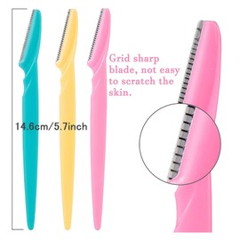 60Pcs Eyebrow Razor Shaper Shavers Trimmers for Women and Men Face Hair Removers Multipurpose Exfoliating Face Razor Dermaplaning Tool