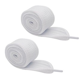 HizeJie Extra Wide Shoelaces Thick Fat Shoe Laces Strings for Sneakers Athletic Sports Shoes, 55.1 Inch, White