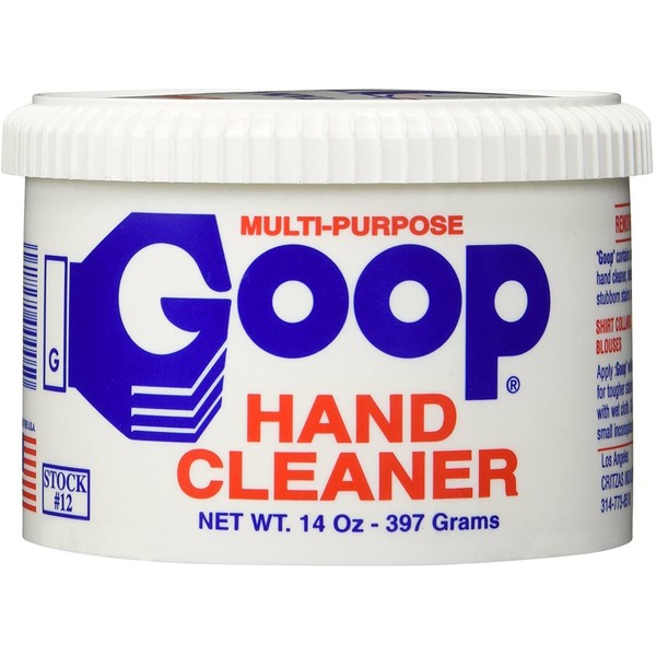 Goop Hand Cleaner and Laundry Stain Lifter Remover 14 ounce, Waterless, Non-Toxic and Biodegradable, Removes Grease, Grass, Tar, Blood, Paint, Dirt, Mud