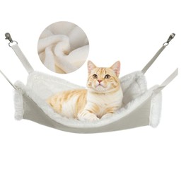 Cat Hammock, 22.8 x 18.9 inches (58 x 48 cm), Cage, Reversible, Summer, Double-sided, Reversible, All Seasons, Plastic Cage, For Autumn and Winter, Cage, Hanging, Fluffy, Excellent Texture, Cat
