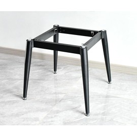 sumatos Modern Table Base,Industrial Metal Table Legs with Suction Cups,Desk Base for Marble,Glass,Wood Top, Set of 4 Black Furniture Legs for Home,Kitchen,DIY Bench Legs Coffee Table (Small)