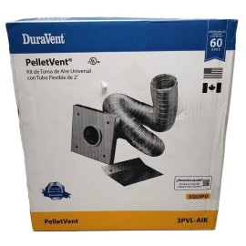 Duravent PelletVent 3" x 5" Pellet Stove Air Intake Installation Kit 3PVL-AIK