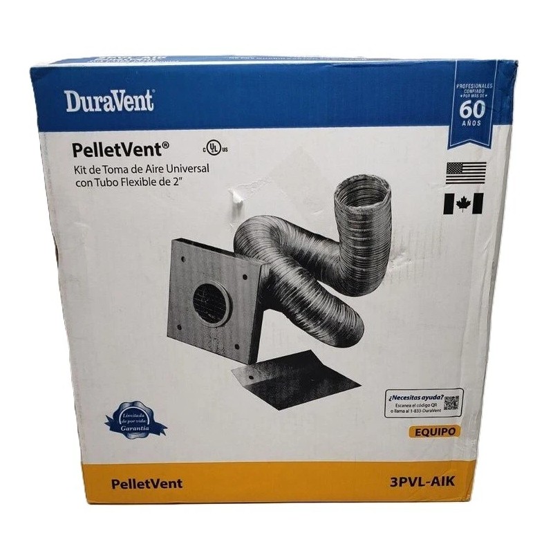 Duravent PelletVent 3" x 5" Pellet Stove Air Intake Installation