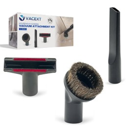 1-3/8'' Vacuum Brush Attachments for Shark, Miele & Most Canister/Handheld Vacuums - Crevice Tool, Upholstery & Horsehair Dusting Brushes - Pet Hair Removal Tool Attachment