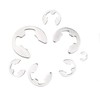 YFFSFDC E-Clip 120 Pcs with Storage Case, Stainless Steel, E-Shaped