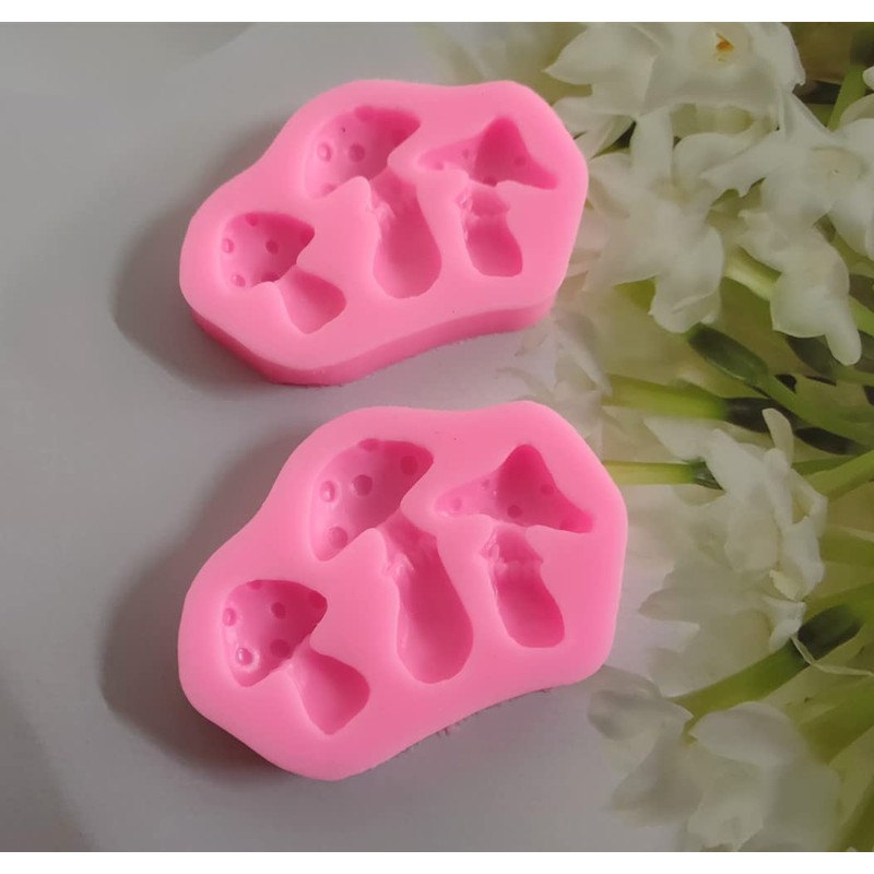 Resin 3D Mushroom Shaped Silicone Mold for DIY Desserts Crystal