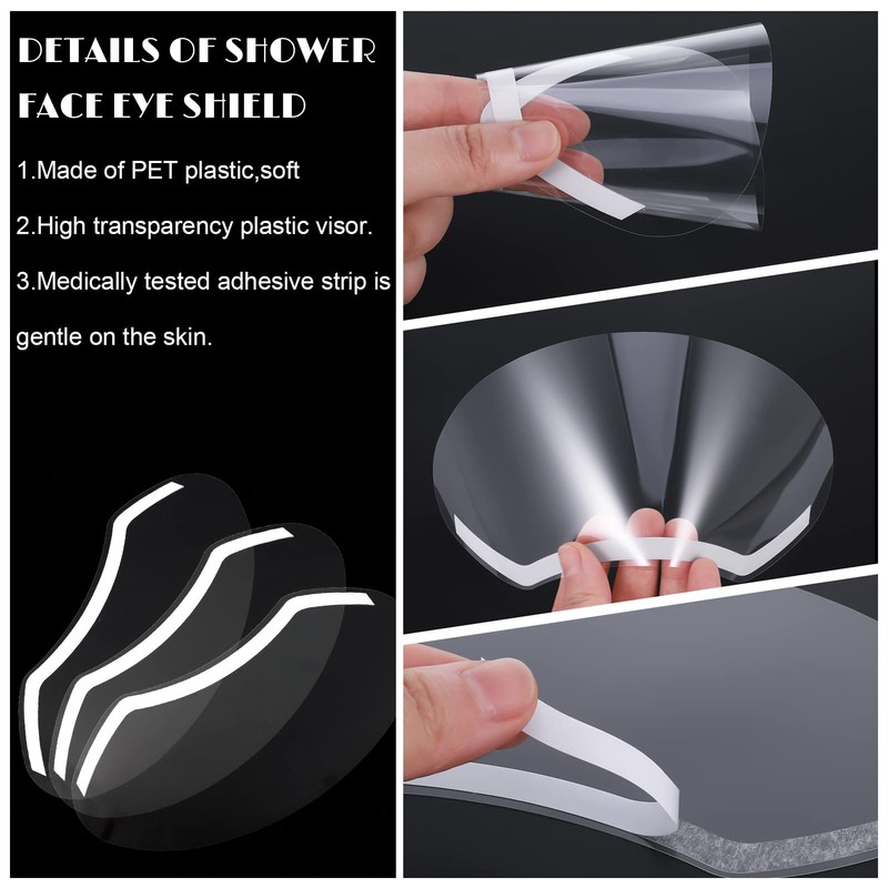 Fuyamp 50 Pcs Shower Face Eye Protector, Plastic Eye Shield