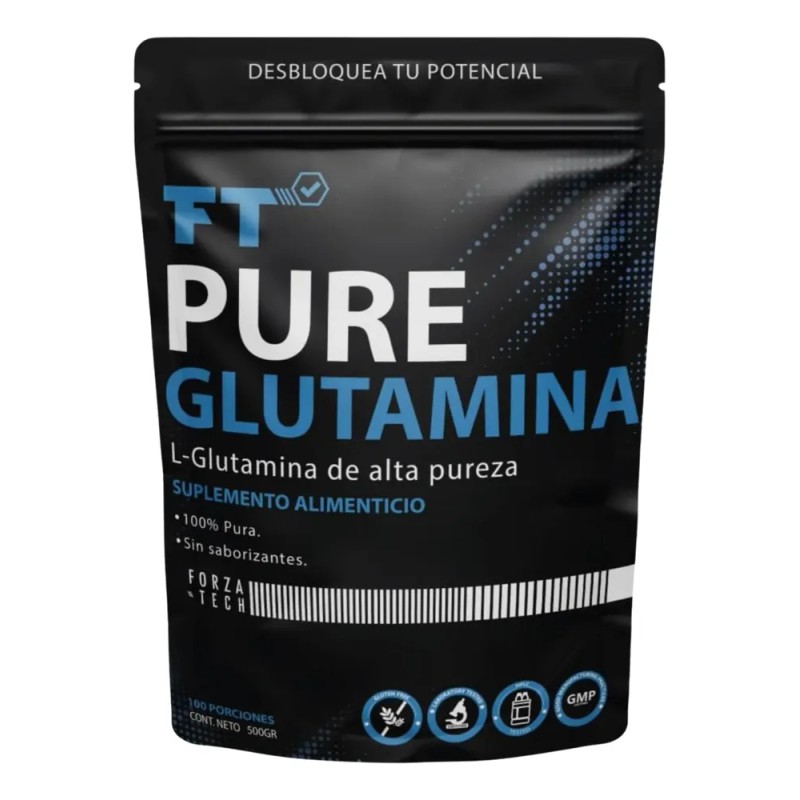 L-glutamina Micronizada Pura 500g 100 Servicios Forzatech