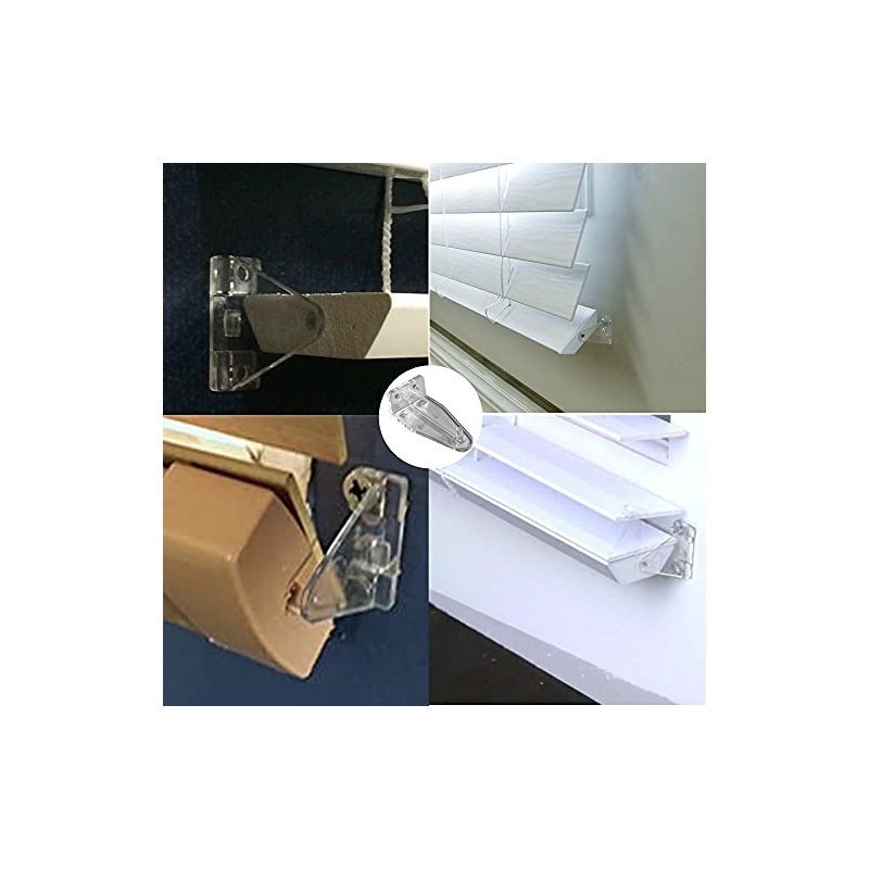 4pcs Hold Down Brackets with Screws Clear Color Bottom Rail