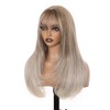Cool Beige Blonde Long Layered Wig With Bangs For Women