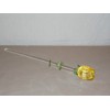 14" Long Stem Glass Yellow Rose Bud Flower Love