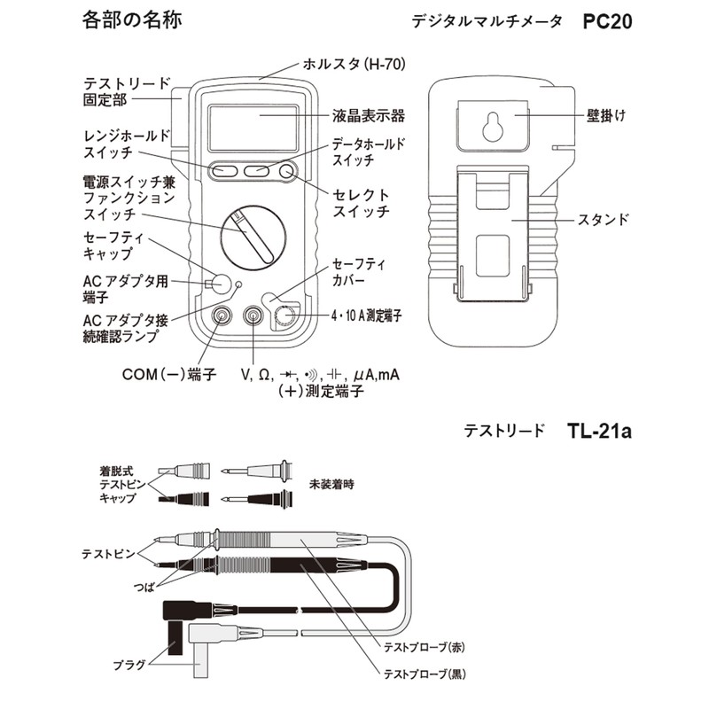 三和電気計器 SANWA デジタルマルチメータ PC20