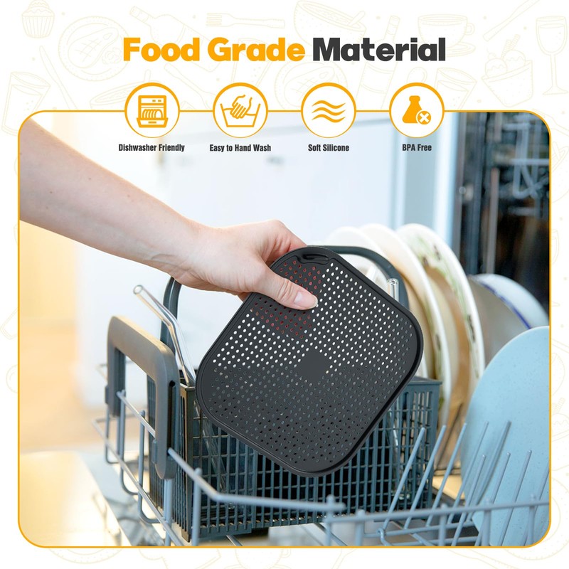 2 PCS Silicon Splatter Shield for Ninja Crispi Air Fryer