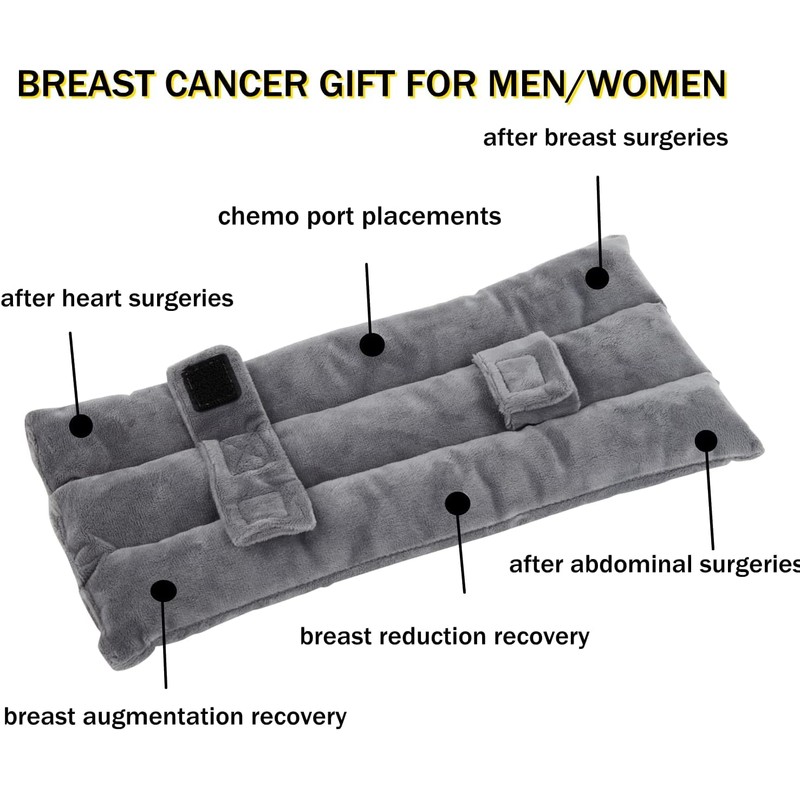 Seat Belt Pillow for Mastectomy Post-Surgery, Heart Surgery Recovery Support