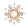 Gyn&Joy Crystal Winter Snowflake Brooch pins for Women, crystal, crystal