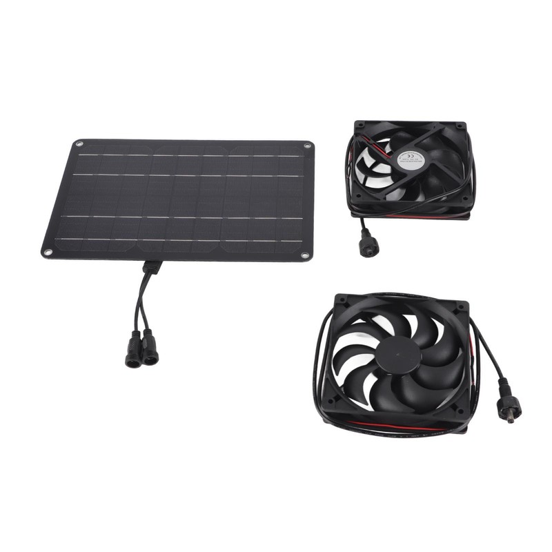 Solar Panel Fan Kit 15W 12V Exhaust Fan with 4.9ft