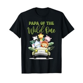 Papa Of The Wild One 1st Birthday Safari Family Matching T-Shirt