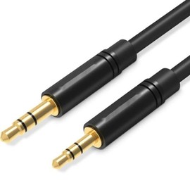 Watio Wave Audiokabel, 3,5-mm-Stereo-Klinkenstecker auf 2,5-mm-Klinkenstecker, Länge 1,5 m, Schwarz, mehrere Anschlussanwendungen*
