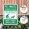Sigo Signs Pet Waste Leash-Curb and Clean Up After Your