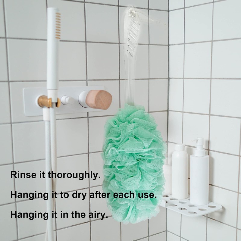 PPHAO - Bath Loofahs on a Stick for Men -
