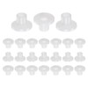 sourcing map 24pcs Flanged Sleeve Bearings Plastic Bushings ID 6mm