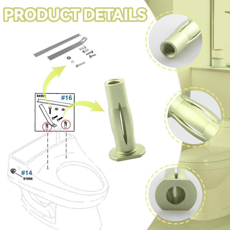 LEDBarz 85040 Anchor Nut Replacement for Kohler Toilet Seat Hinge