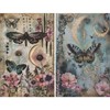 Midnight Moths Rice Paper, 8 x 10.5 inch (6pc) -