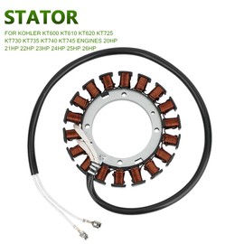 237878-S Stator Kit for Kohler KT600 KT610 KT620 KT725 KT730 KT735 KT740 KT745 Engines 20HP 21HP 22HP 23HP 24HP 25HP 26HP With Ignition Coil Voltage Regulator Spark Plugs