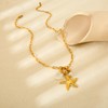 Gold Shell Starfish Necklace for Women Pearl Shell Necklace Layered