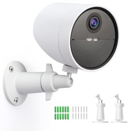 2-Pack Outdoor Camera Mount Compatible with SimpliSafe Outdoor Security Camera, 360° Rotation Security Bracket with 1/4 Screw Thread, Camera Not Included, White