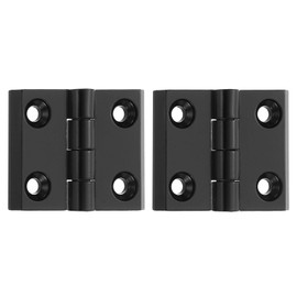 uxcell 2Pcs Adjustable 180 Degree Hinges, 50mmx62mm Zinc Alloy Locking Leaf Table Hinges, Bifold Door Drop Leaf Hinge for Wooden Box Dining and Table Cabinets, Black