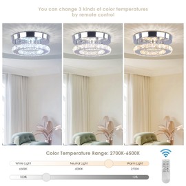 Cainjiazh Cainjiazh Mini Crystal Chandelier Crystal Flush Mount Ceiling Light Fixtures LED Round Mini Chandelier Light Fixture Ceiling Lamp for Kitchen Hallway Foyer (Dimmable)