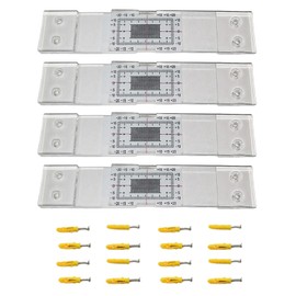Yuly Heavy-Duty Building Crack Monitor For Concrete Masonry And Stucco Crack Gauge Monitor Crack Measuring Crack Width Gauge, 4 Pack