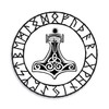 Thor's Hammer Mjolnir White Sticker Decal Notebook Car Laptop 5.5"x5.5"