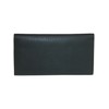 CTM® Leather Solid Color Checkbook Cover Wallet, Black