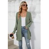 Famulily Ladies V Neck Cardigans Long Sleeve Open Front Swearter
