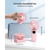 Handheld Fan, Foldable Portable Fan with LED Display, 3000mAh Battery