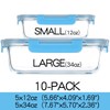C CREST Glass Meal Prep Containers, [10 Pack] Glass Food