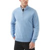 Kallspin Men's Quarter-Zip Sweater Pure Cotton Mock Neck Knit Long