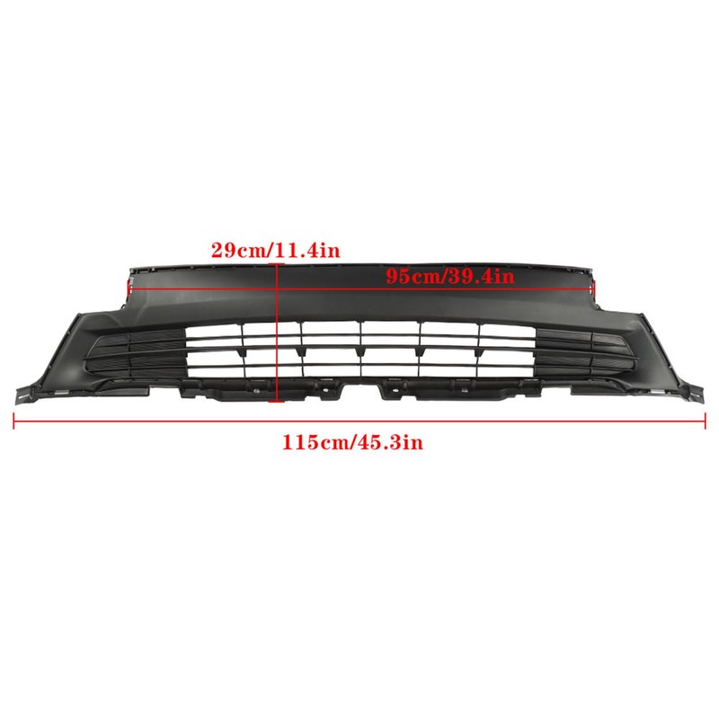 munirater Front Bumper Bar Lower Grille Textured Black Replacement for