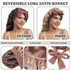 AWAYTR Long Satin Bonnet for Sleeping - Double Layer Reversible