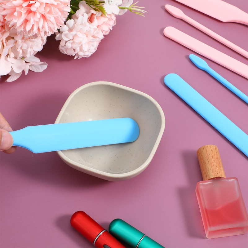 WLLHYF 6Pcs Non-Stick Wax Spatulas Set Silicone Spatula Wax Hair