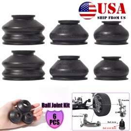 XUKEY 6xUniversal Rubber Tie Rod End Ball Joint kit Dust Boots Dust Cover Boot Gaiters