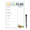 Magnetic A4 Weekly Meal Planner and Shopping List for Fridge,