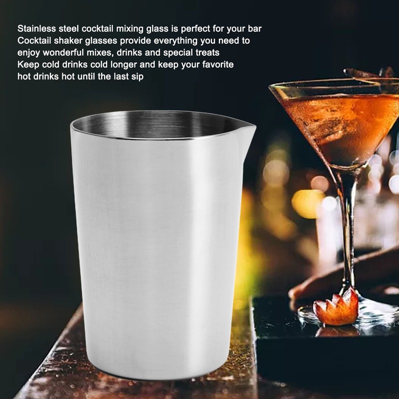 304 Stainless Steel Cocktail Mixing Glass Stirring Cup with Eagle