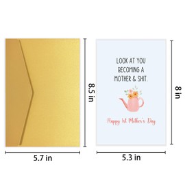 Funny First Mothers Day Card, Hilarious Mothers Day Card for First Time Moms, Happy 1st Mothers Day Card, Look At You Becoming A Mother