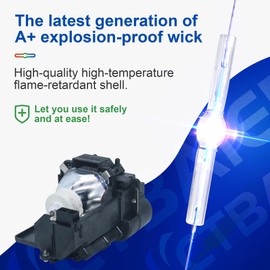 CTBAIER NP33LP Original(OEM) for NEC 100013963 NP-U352W NP-UM351W NP-UM351WI NP-UM352W NP-UM352WJL NP-UM361X NP-UM361Xi NP-UM361XJL NP-UM351Wi-TM NP-UM351W-WK Replacement Projector Lamp Bulb